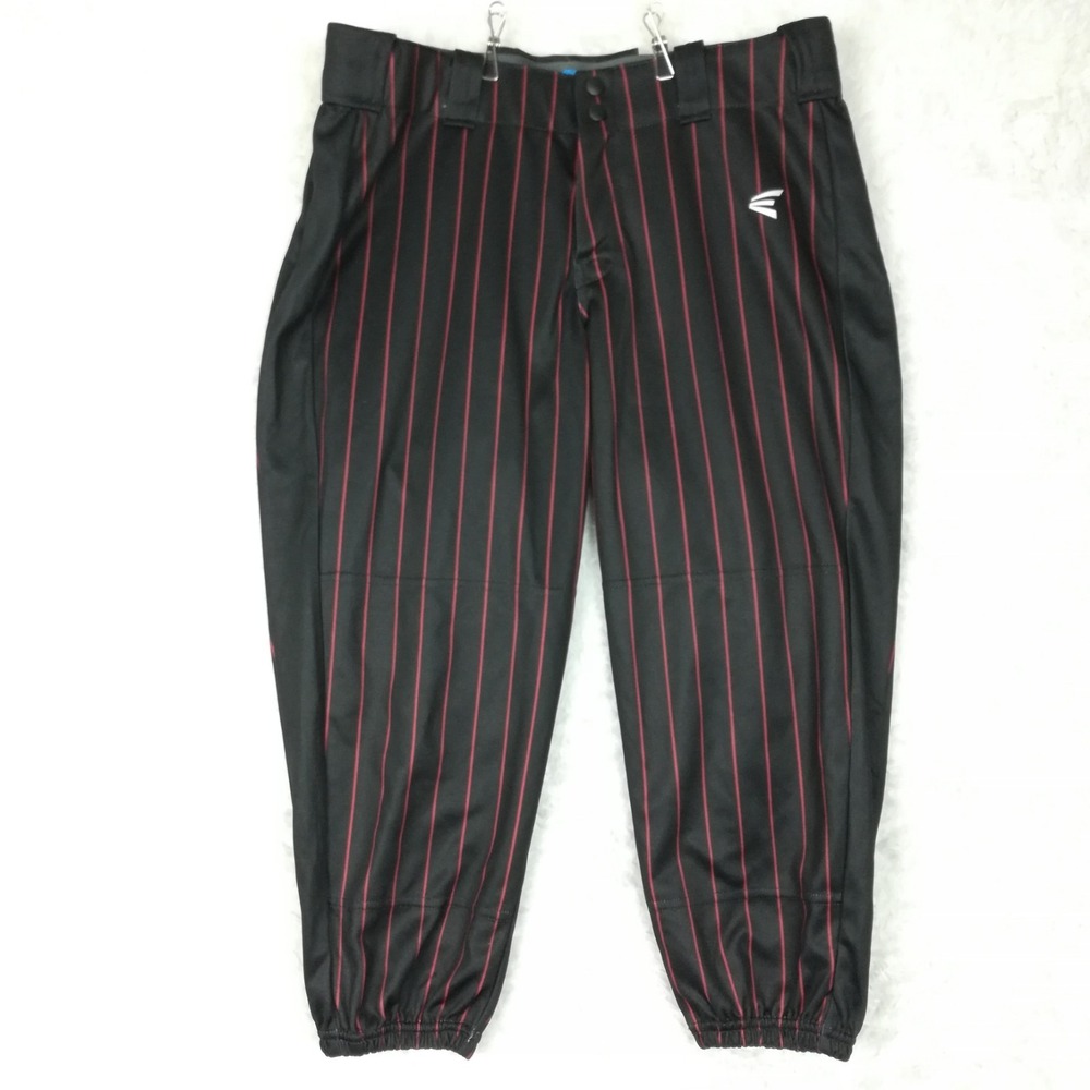 Easton Womens Pants Softball Baseball Pro. Dri Knicker Black Red Pinstripe XL